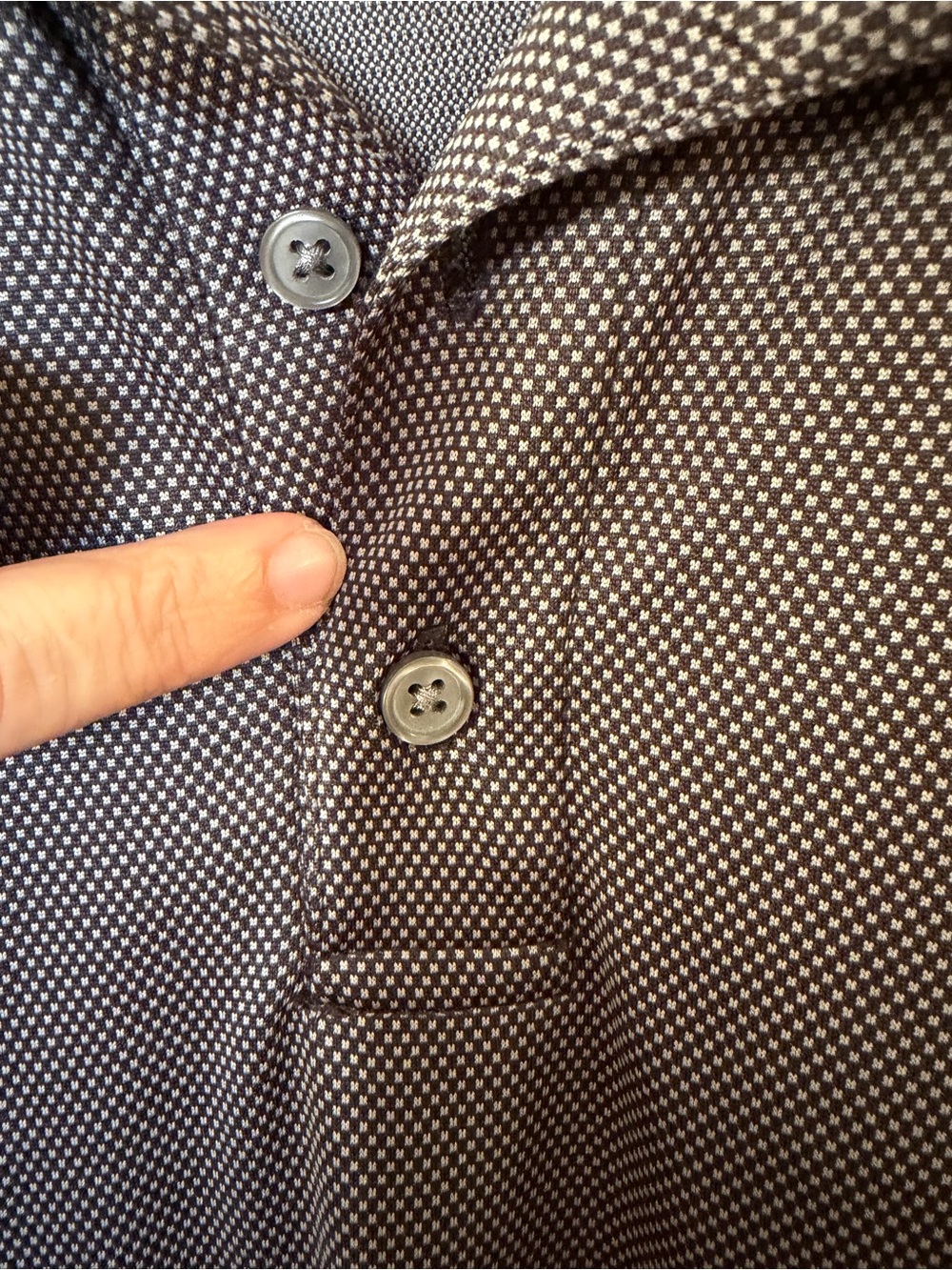 Member’s Mark Luxe Polo Men’s XXL Gray Micro Dot Performance Shirt - Picture 7 of 7